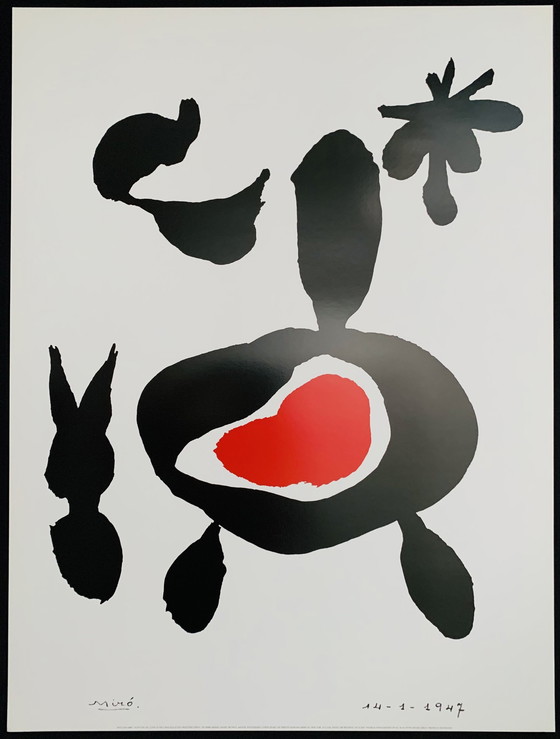 Image 1 of Joan Miro, Signed With Registration In Impressum Copyright 'Prolitteris Zurich, 2001'. Signed and dated in the plate.