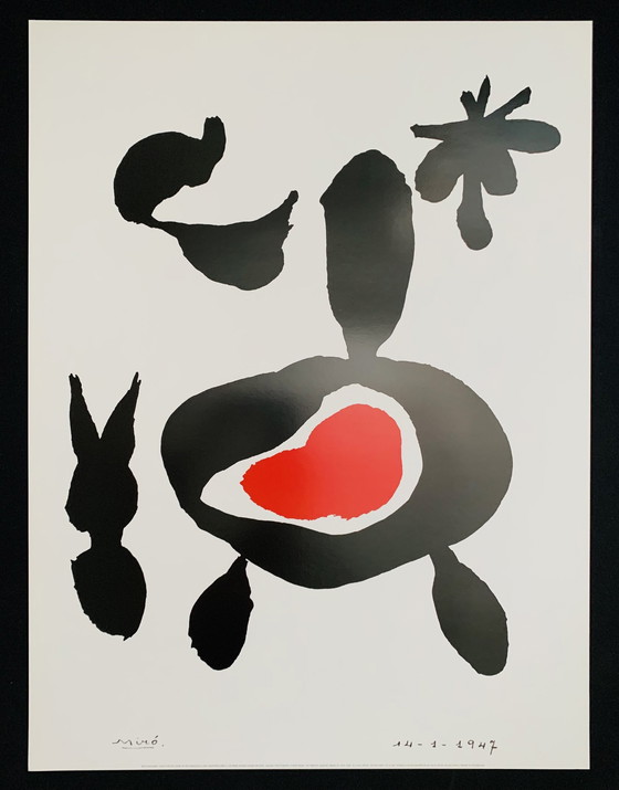 Image 1 of Joan Miro, Signed With Registration In Impressum Copyright 'Prolitteris Zurich, 2001'. Signed and dated in the plate.