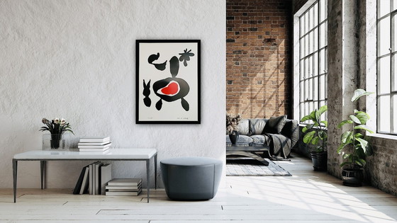 Image 1 of Joan Miro, Signed With Registration In Impressum Copyright 'Prolitteris Zurich, 2001'. Signed and dated in the plate.