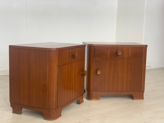 Image 1 of Mid Century tables de nuit table de chevet armoire de chevet vintage