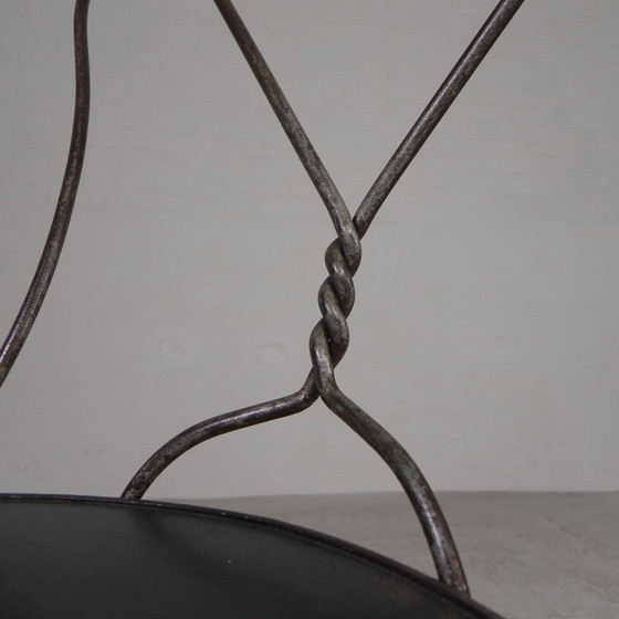 Image 1 of Ornate Steel American Ice Cream Parlor Chair, 1940s