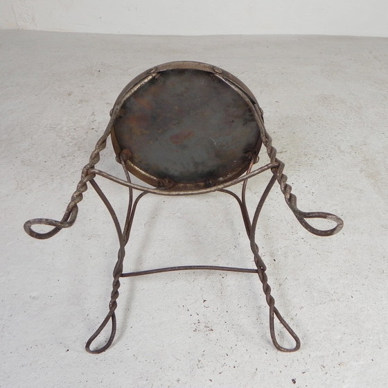 Image 1 of Ornate Steel American Ice Cream Parlor Chair, 1940s