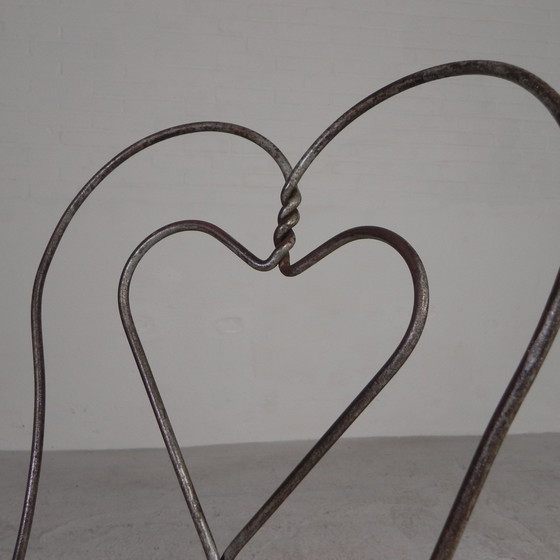 Image 1 of Ornate Steel American Ice Cream Parlor Chair, 1940s