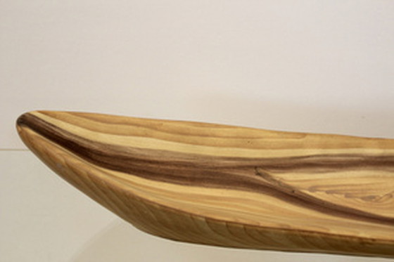 Image 1 of Vallauris Grandjean Jourdan Wood Grain Ceramic Platter