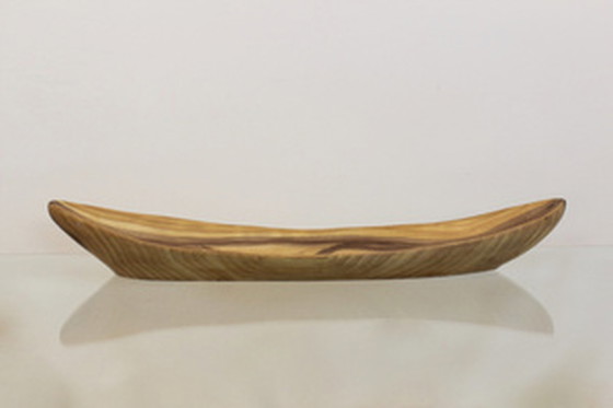 Image 1 of Vallauris Grandjean Jourdan Wood Grain Ceramic Platter