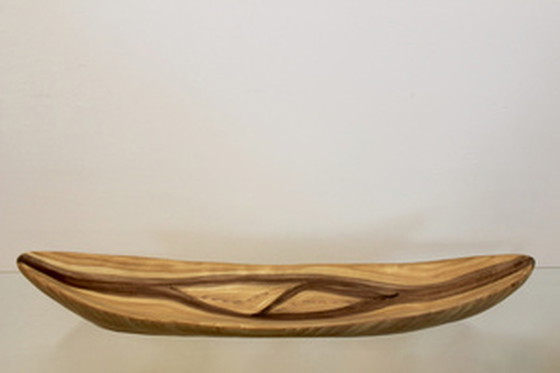 Image 1 of Vallauris Grandjean Jourdan Wood Grain Ceramic Platter