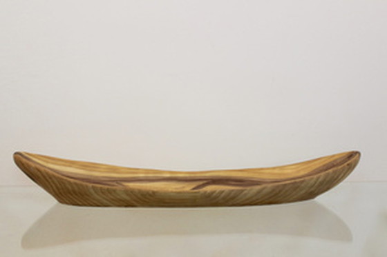 Image 1 of Vallauris Grandjean Jourdan Wood Grain Ceramic Platter