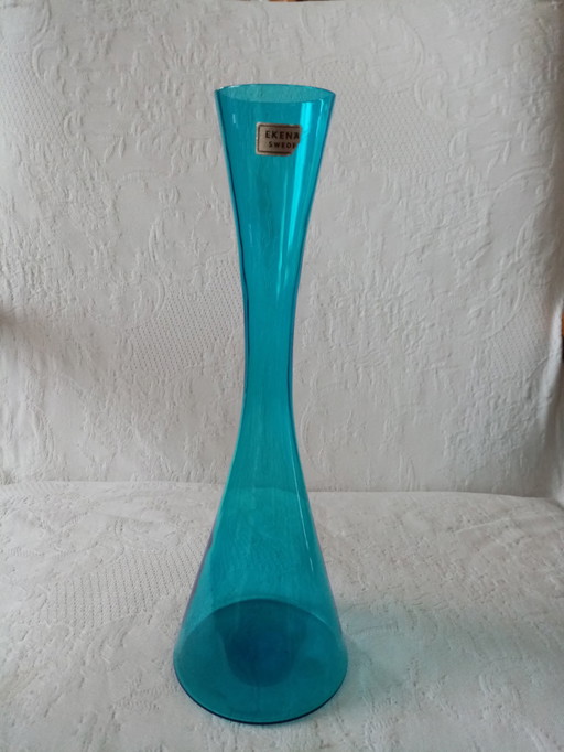 Deco Swedish Glass Soliflore Vase Ekenas Glasbruk 50/60 (25.50cm)