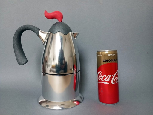 Bugatti Postmodern 'Volcano' Espresso Maker For 6 Persons Teseo Berghella 1990