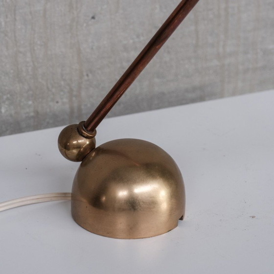 Image 1 of Pair of vintage brass and copper lamps, Denmark 1960s