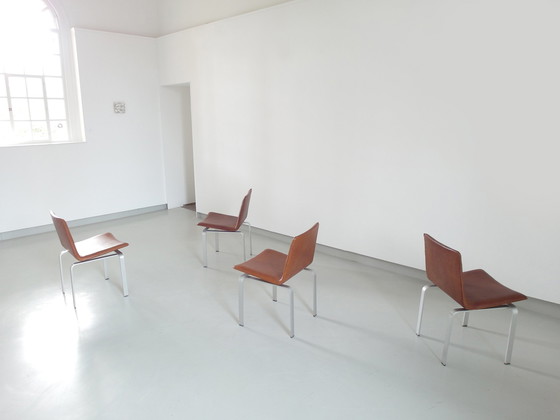 Image 1 of Jørgen Høj pour Niels Vitsoe, ensemble de quatre chaises de salle à manger, Danemark, 1962