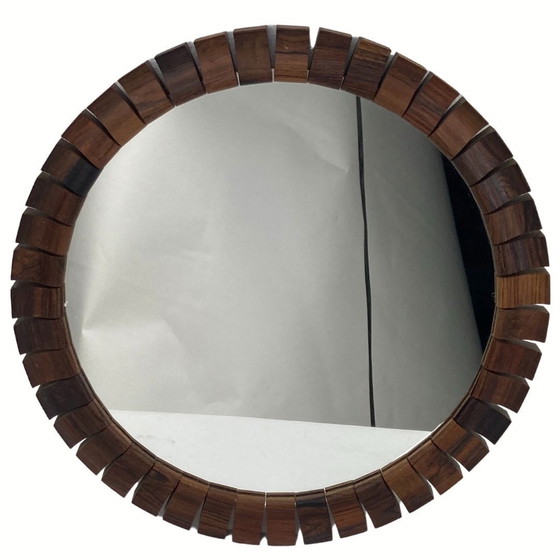 Image 1 of Mid-Century Danish Teak & Rosewood Mirror, 1960S