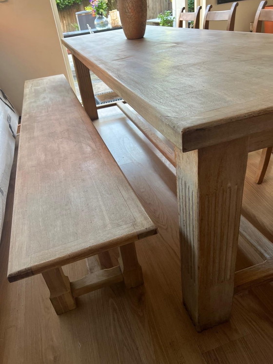 Image 1 of Solid oak dining room set