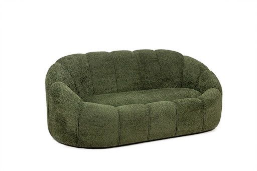 Bouclettes Fabric Sofa. Contemporary work.