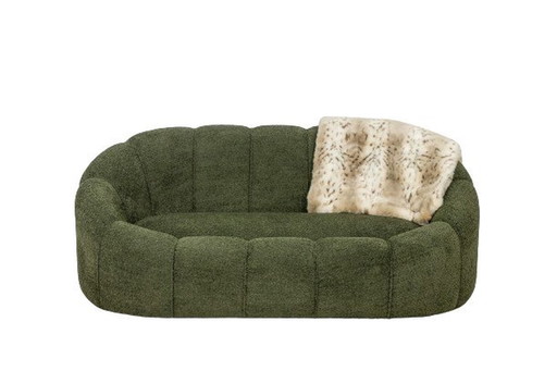 Bouclettes Fabric Sofa. Contemporary work.