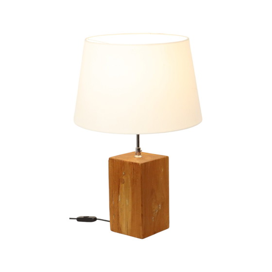 Image 1 of Lampe de campagne en bois massif