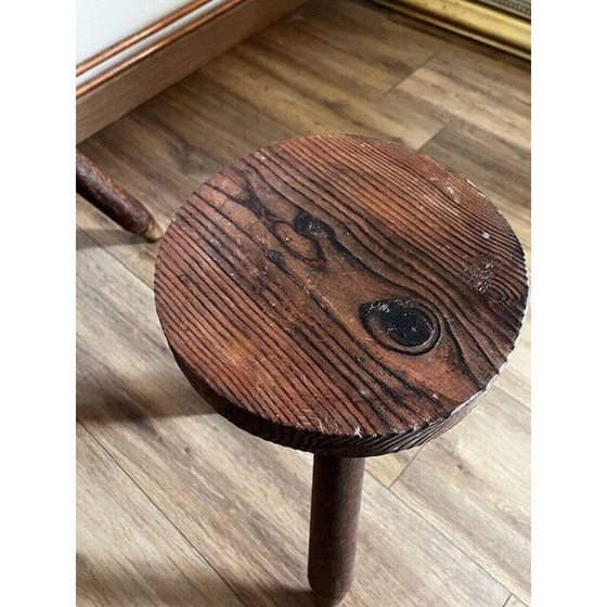 Image 1 of Set of 4 vintage tripod stools