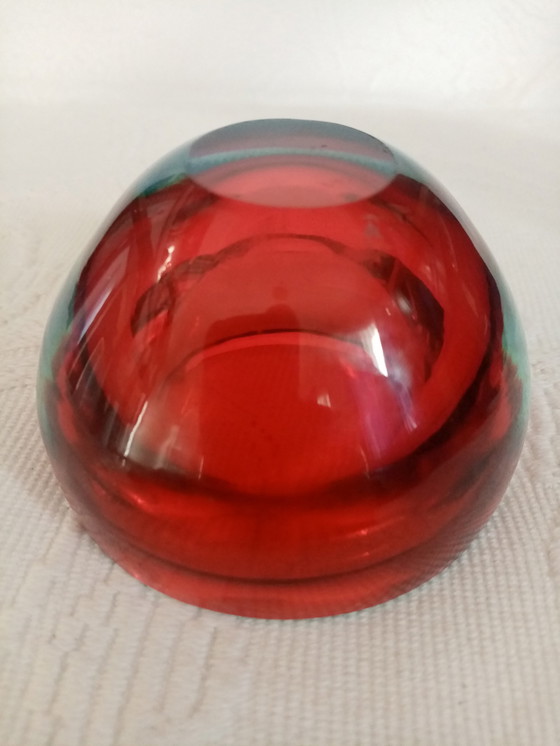 Image 1 of Cuenco decorativo de cristal de Murano Sommerso Geode, años 70 