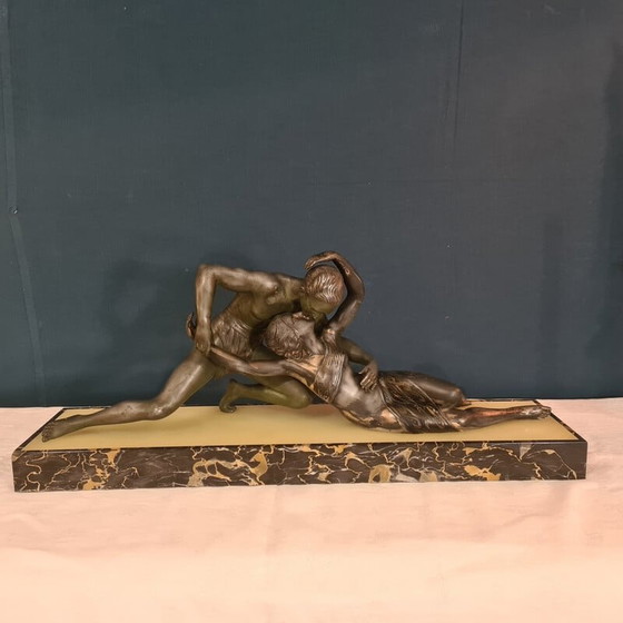 Image 1 of Vintage art deco ruler on marble