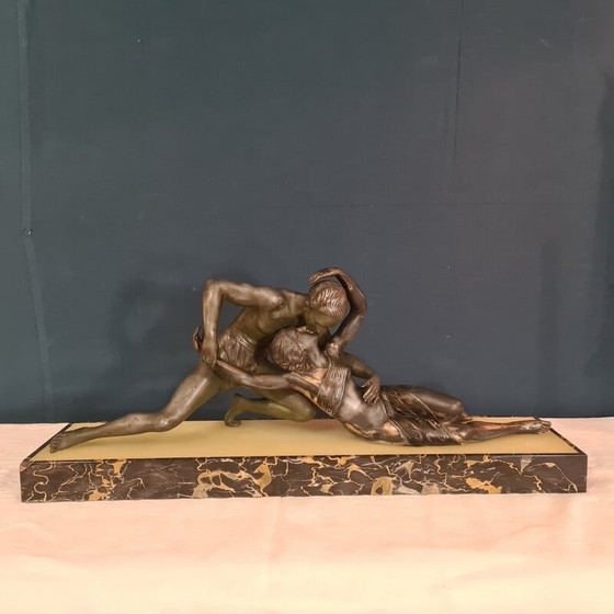 Image 1 of Vintage art deco ruler on marble