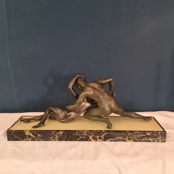 Image 1 of Vintage art deco ruler on marble