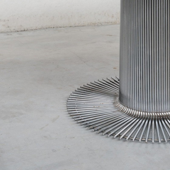 Image 1 of Vintage Space Age dining table with smoked glass top by Gastone Rinaldi for Rima, Italy 1970