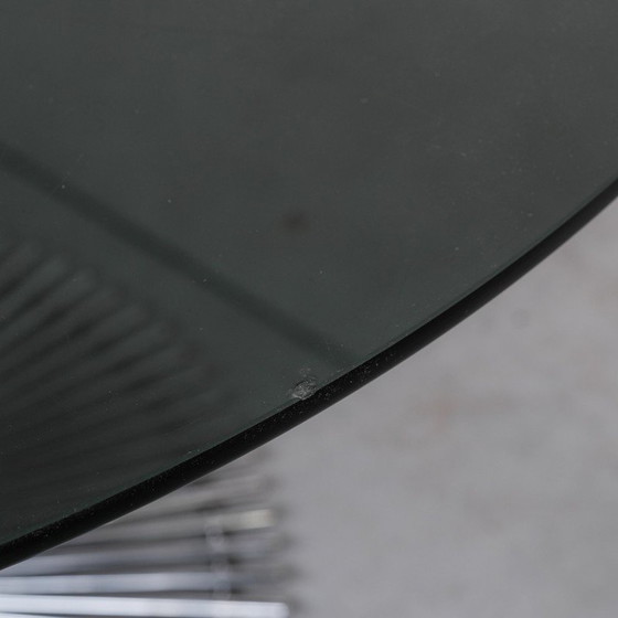 Image 1 of Vintage Space Age dining table with smoked glass top by Gastone Rinaldi for Rima, Italy 1970