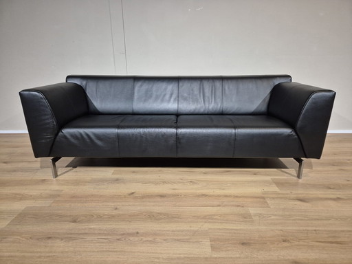 Rolf Benz Linea - 3 Seater Sofa - Black - Leather - Design