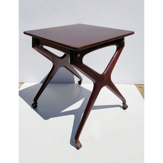 Image 1 of Vintage stained beech TV stand by De Baggis for Cantù, 1955