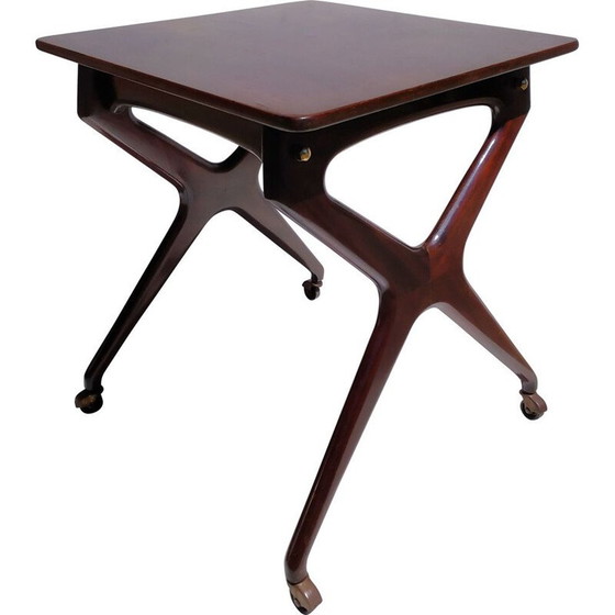 Image 1 of Vintage stained beech TV stand by De Baggis for Cantù, 1955