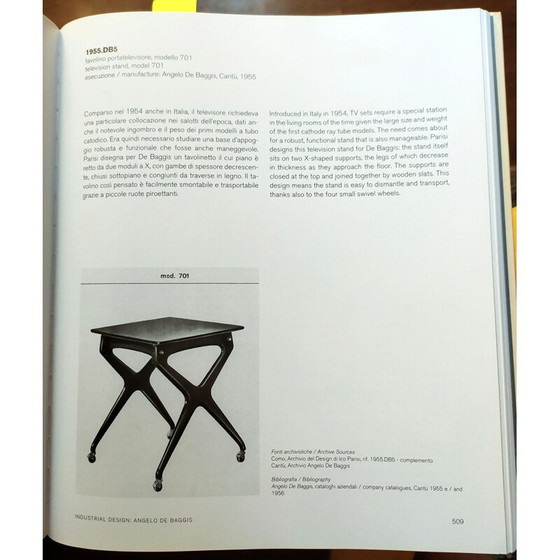 Image 1 of Vintage stained beech TV stand by De Baggis for Cantù, 1955