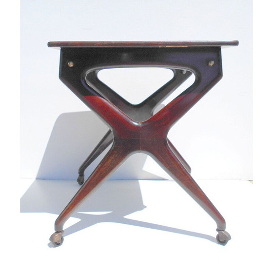 Image 1 of Vintage stained beech TV stand by De Baggis for Cantù, 1955