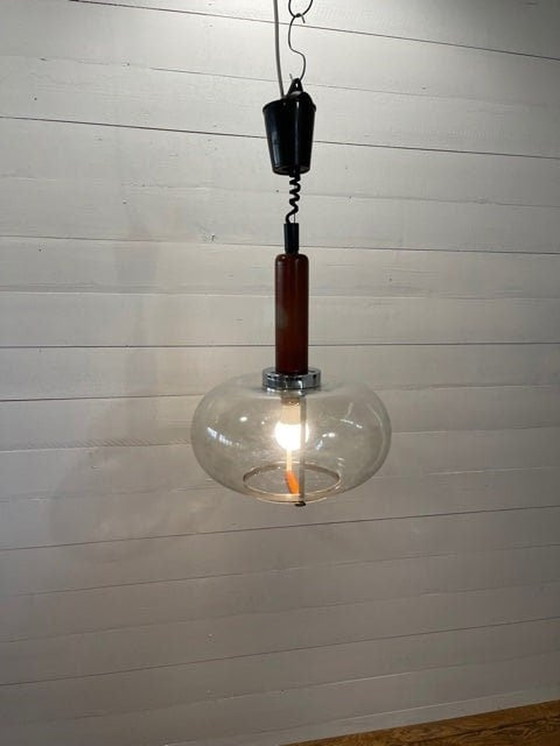 Image 1 of Rare lampe suspendue en verre Sijaj Hrastnik