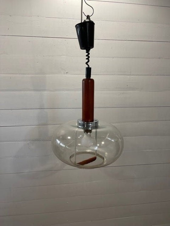 Image 1 of Rare lampe suspendue en verre Sijaj Hrastnik