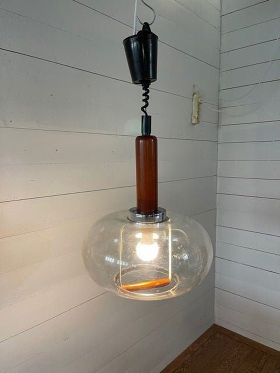 Image 1 of Rare lampe suspendue en verre Sijaj Hrastnik