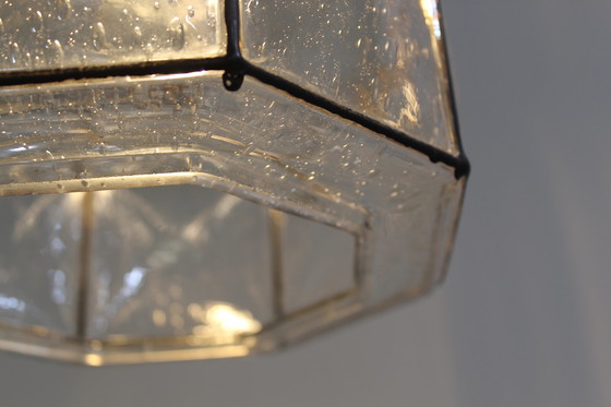 Image 1 of Lampe suspendue vintage Glashütte Limburg