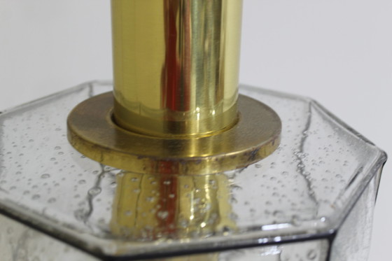 Image 1 of Lampe suspendue vintage Glashütte Limburg