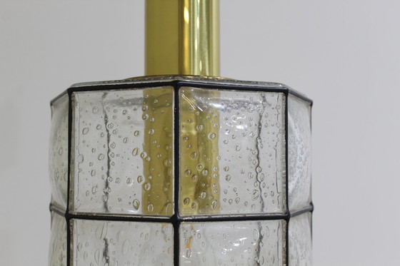 Image 1 of Lampe suspendue vintage Glashütte Limburg