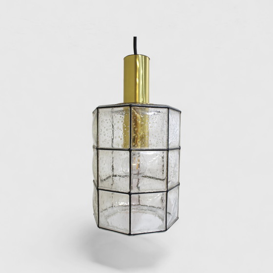 Image 1 of Lampe suspendue vintage Glashütte Limburg