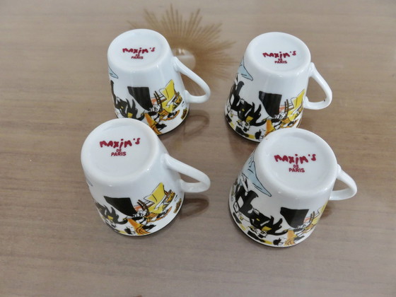 Image 1 of Set Of 4 Maxim' De Paris Coffee Cups And Coasters