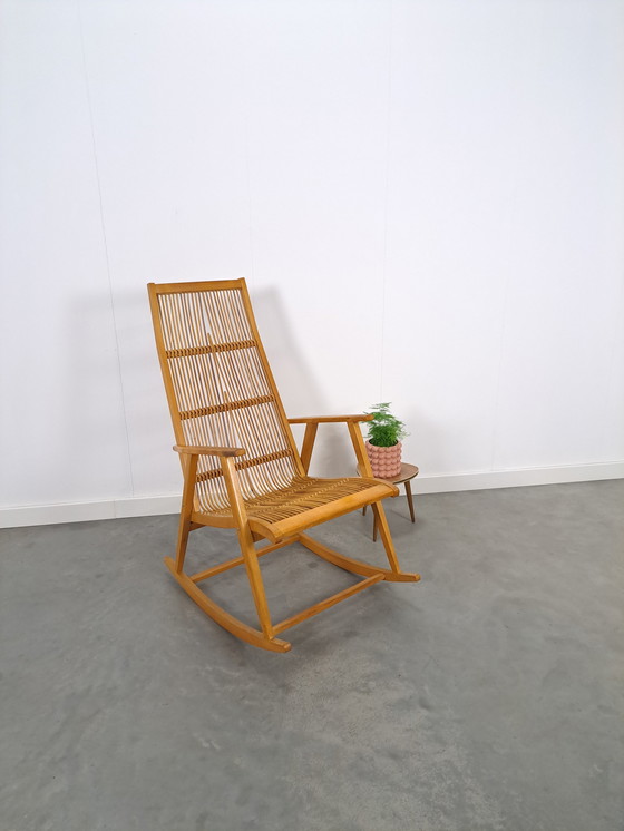 Image 1 of Design Hellerau Rattan Rocking Chair