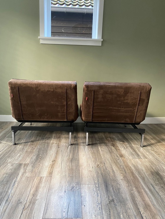 Image 1 of 2x Weiss Splitback Design Chair Chocolate Brown