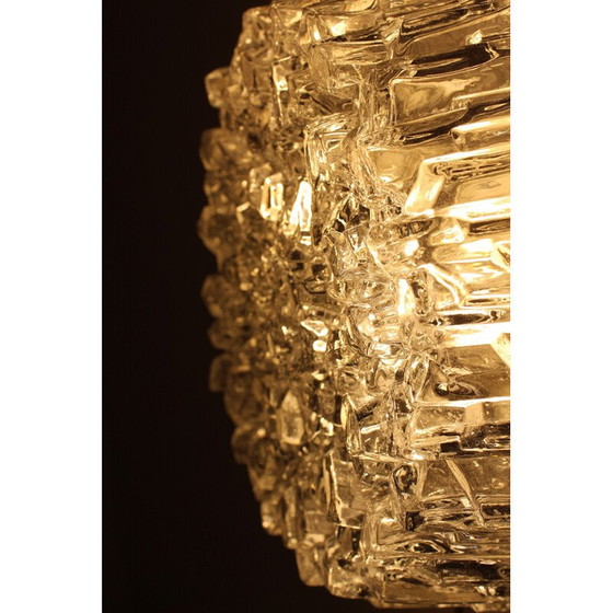 Image 1 of Vintage wall lamp in murano glass and black metal, Italy 1970