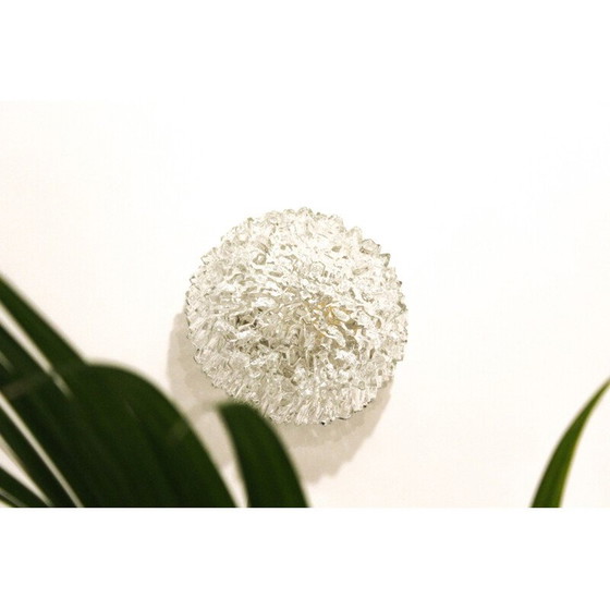 Image 1 of Vintage wall lamp in murano glass and black metal, Italy 1970