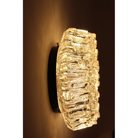 Image 1 of Vintage wall lamp in murano glass and black metal, Italy 1970