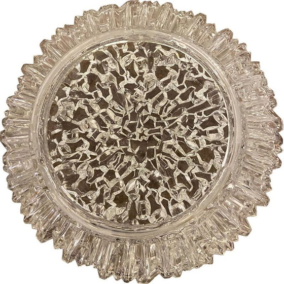 Image 1 of Vintage wall lamp in murano glass and black metal, Italy 1970