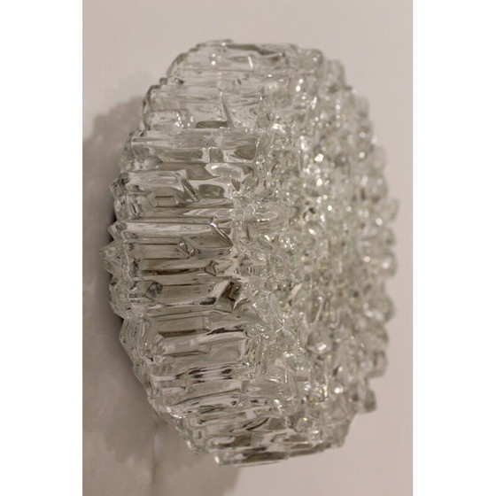 Image 1 of Vintage wall lamp in murano glass and black metal, Italy 1970