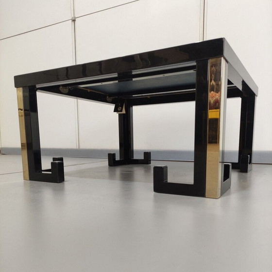 Image 1 of Tavolino vintage M2000 con piano specchiato fumé