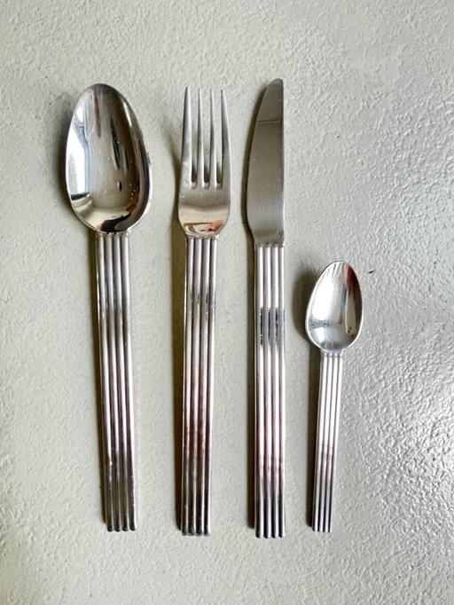 Cutlery Set Ikea Strateg 1970 Design By Ehlén Johansson. 7 Forks, 7 Knives, 8 Spoons, 6 Small Spoons