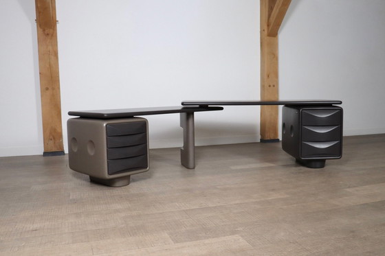 Image 1 of Ernest Igl Jet Corner Writing Desk For Wilhelm Werndl, 1970S